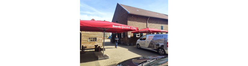 Solero Maestro Prestige Pro Horecaparasol – 300×400 & 400×400 cm | Gipro Parasols